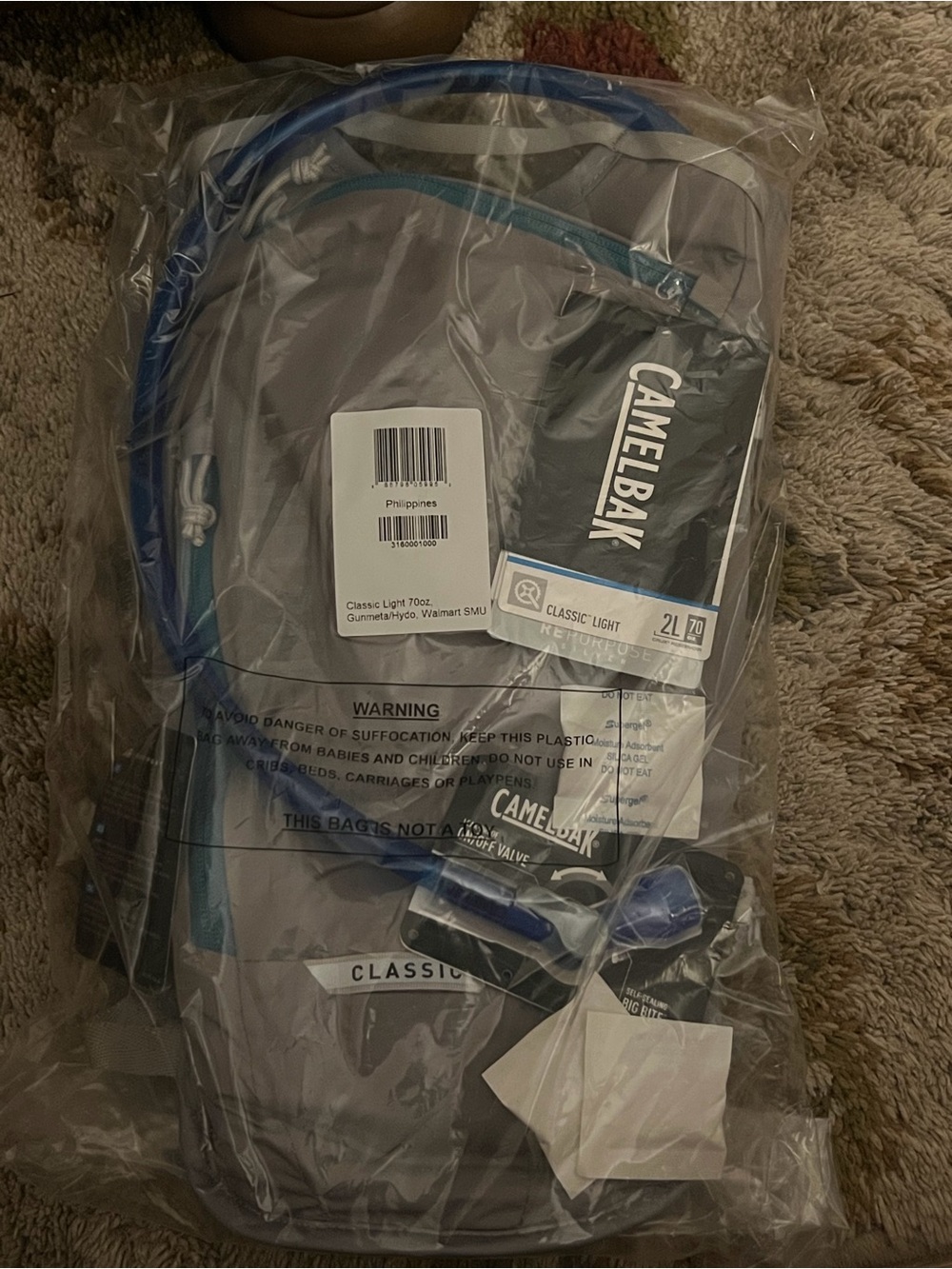 Camelbak black and white Classic Light Hydration Pack